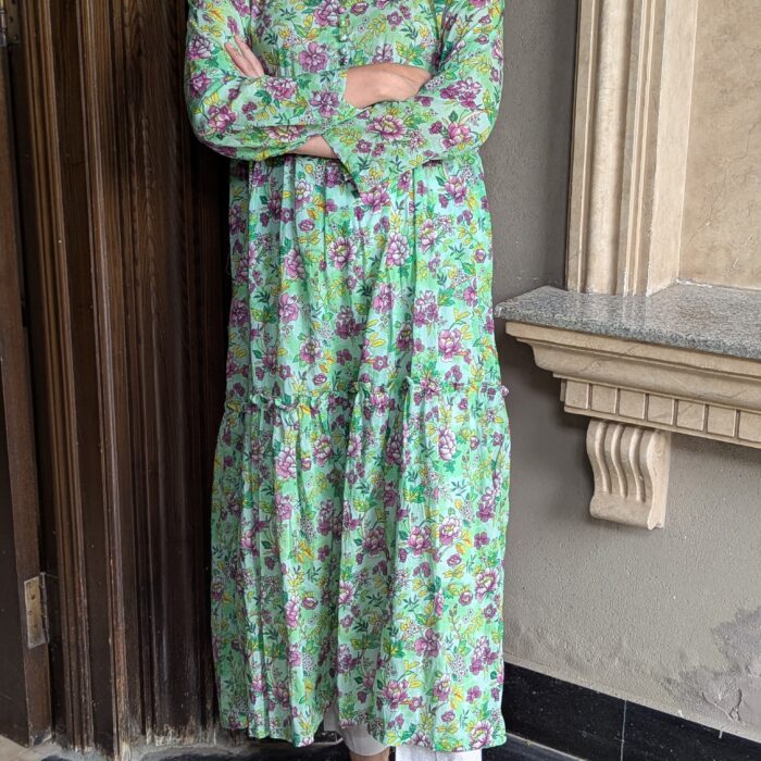 Green Floral Summer Dress