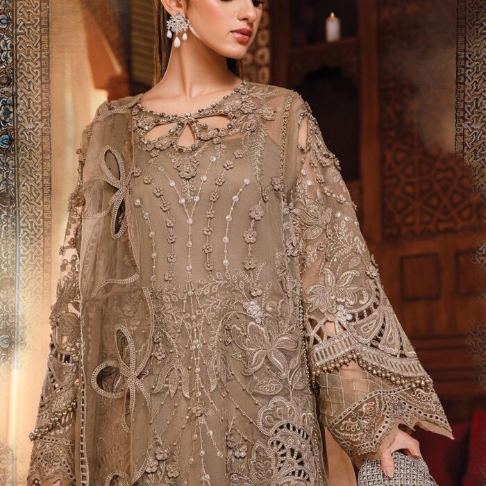 Brown Festive Luxury Dress